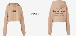 sweat à capuche crop top femme